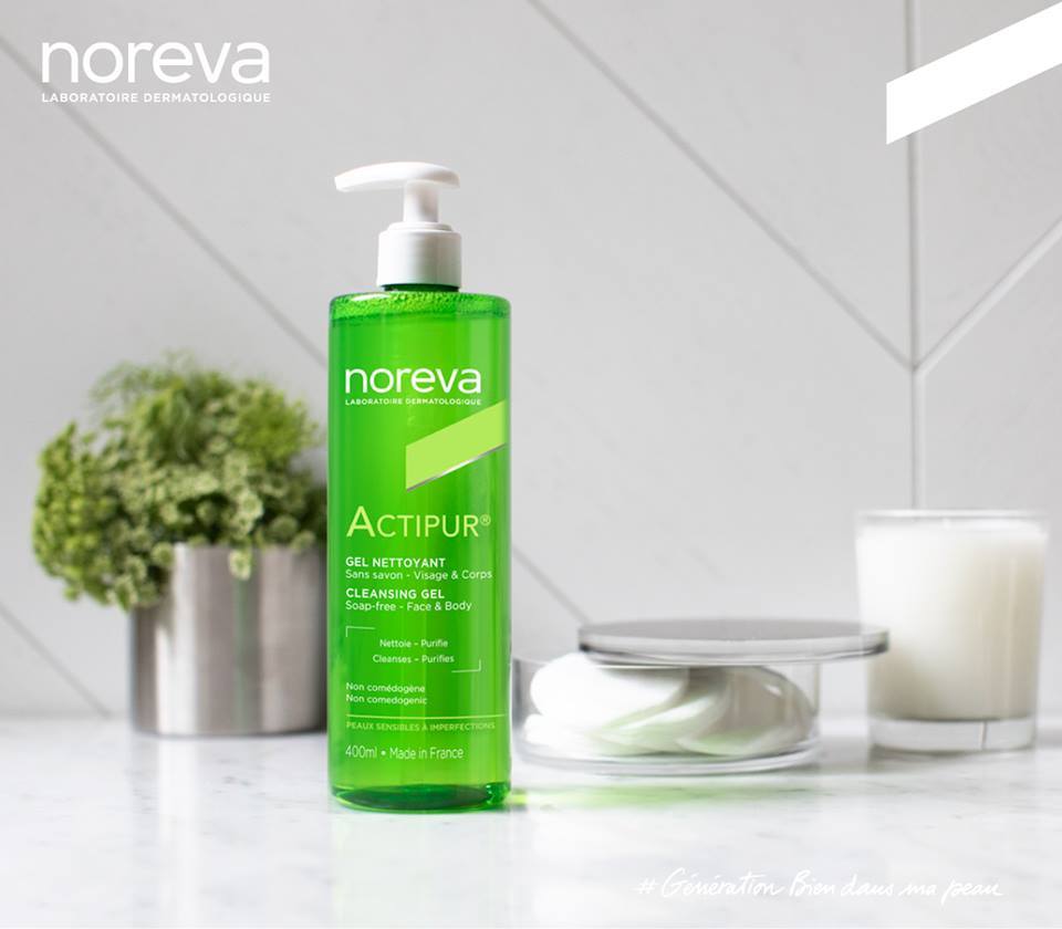 GEL DERMO-NETTOYANT VISAGE ET CORPS NOREVA ACTIPUR ( PEAUX À IMPERFECTIONS ) NETTOIE – PURIFIE – APAISE 400 ML