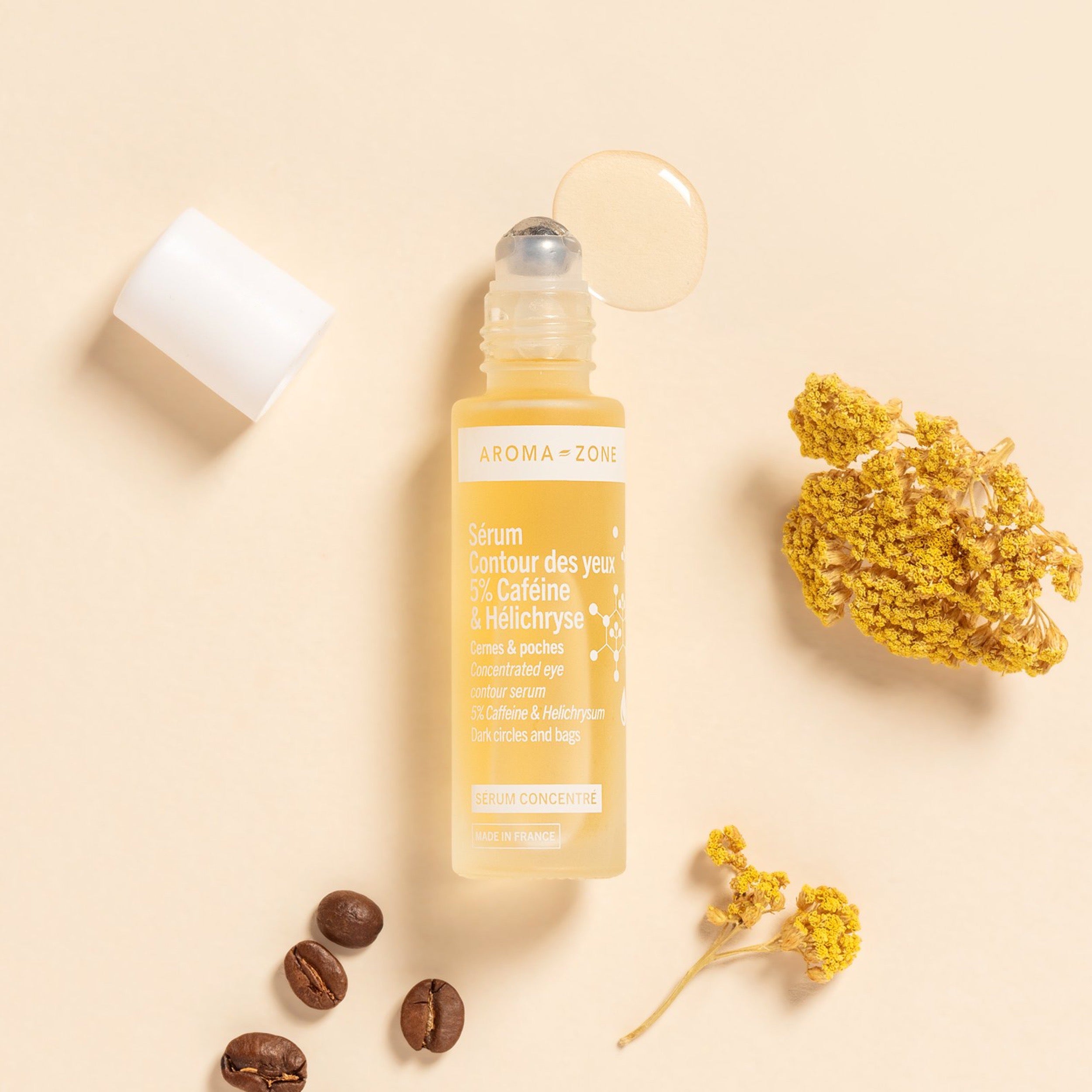 AROMA ZONE SÉRUM CONCENTRÉ CONTOUR DES YEUX 5% CAFÉINE ET HÉLICHRYSE