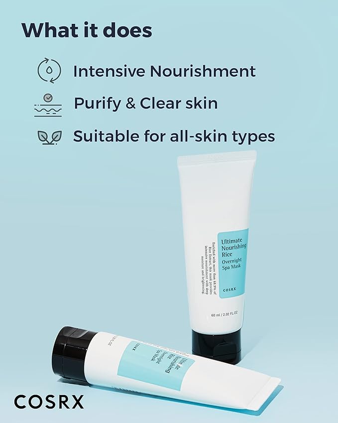 COSRX ULTIMATE NOURISHING RICE OVERNIGHT SPA MASQUE ( ECLAIRCISSANT ) 60ML