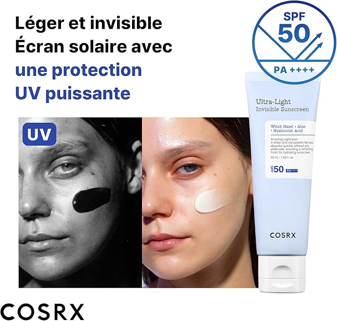 COSRX CRÈME SOLAIRE INVISIBLE ULTRA LÉGÈRE SPF 50 PA++++
