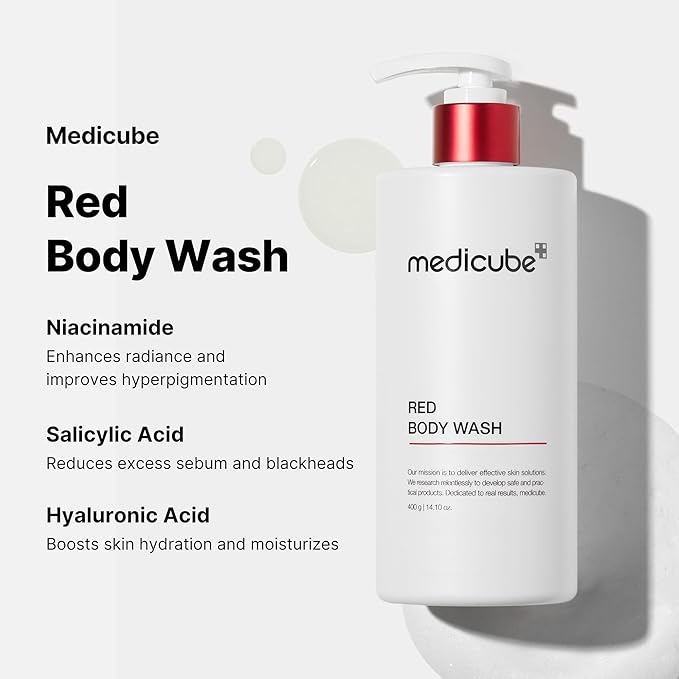 MEDICUBE RED ACNE BODY WASH AHA BHA PHA NIACINAMIDE 400G