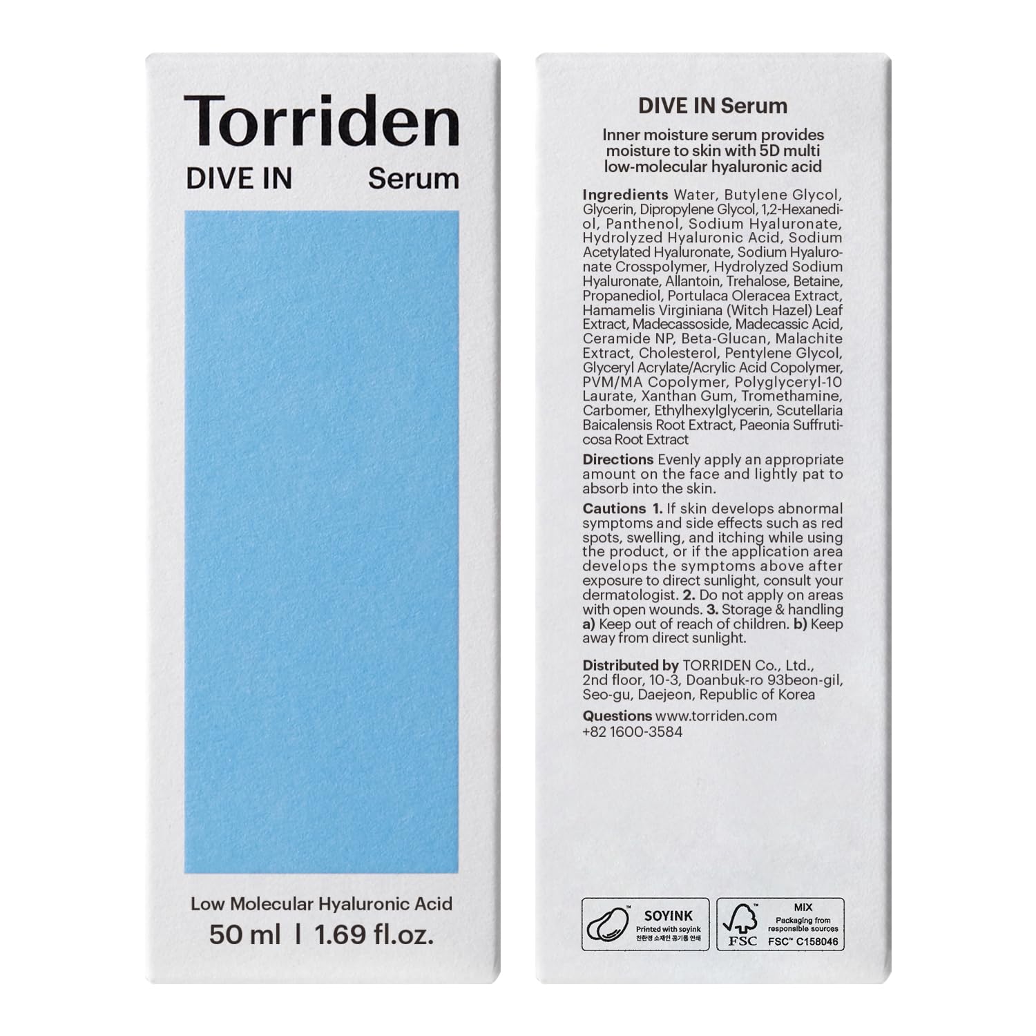 TORRIDEN DIVE-IN LOW MOLECULAR HYALURONIC ACID SERUM 50ML