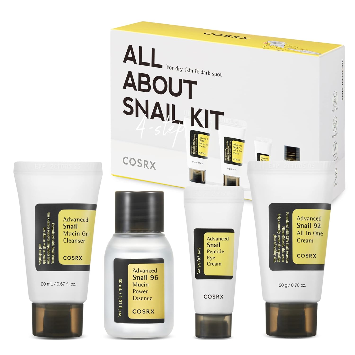 COSRX - ALL ABOUT SNAIL KIT - DISCOVERY SET 4 STEPS