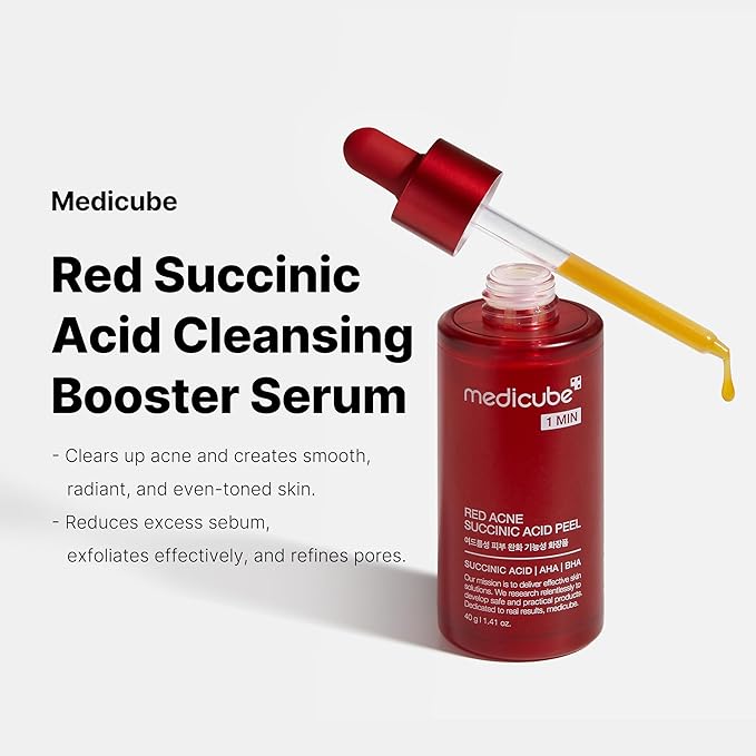 MEDICUBE 1 MINUTE RED ACNE SUCCINIC ACID PEEL 40 G