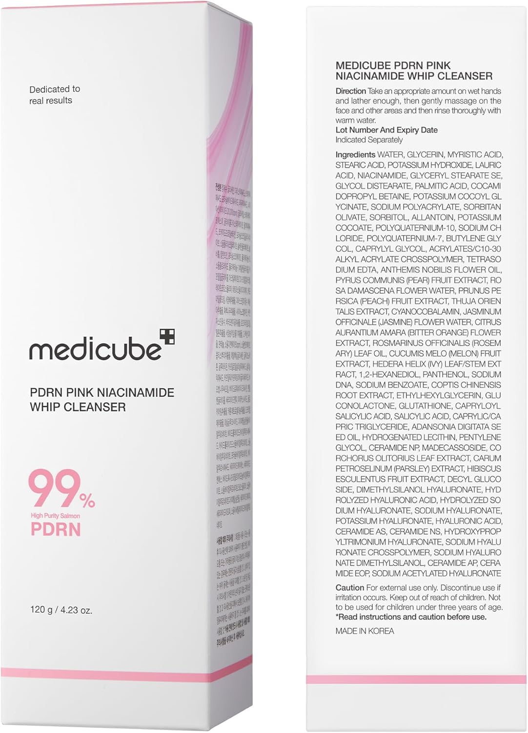 MEDICUBE PDRN PINK NIACINAMID WHIP CLEANSER 120G