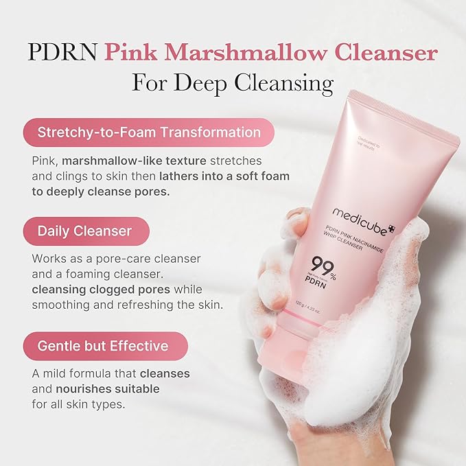 MEDICUBE PDRN PINK NIACINAMID WHIP CLEANSER 120G
