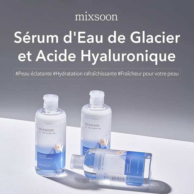 MIXSOON - SÉRUM À L'ACIDE HYALURONIQUE À L'EAU DE GLACIER - 300ML