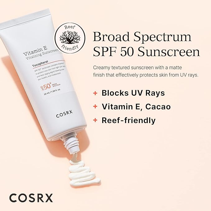 COSRX ÉCRAN SOLAIRE VITAMINE E (ANTI-ÂGE) SPF 50+