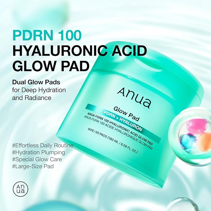 ANUA PDRN 100 HYALURONIC ACID GLOW 60 ML PADS 180 ML