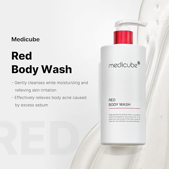 MEDICUBE RED ACNE BODY WASH AHA BHA PHA NIACINAMIDE 400G