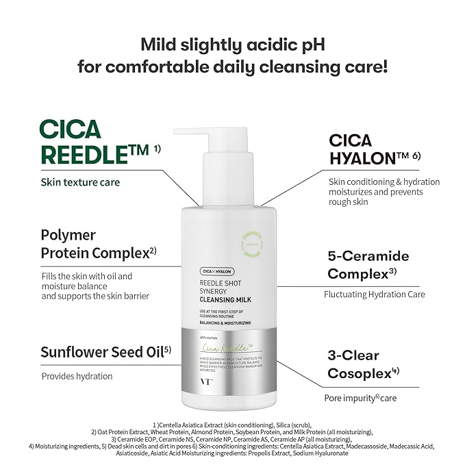 VT COSMETICS REEDLE SHOT SYNERGY CLEANSING MILK 200ML