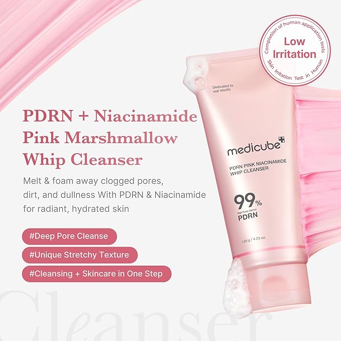 MEDICUBE PDRN PINK NIACINAMID WHIP CLEANSER 120G
