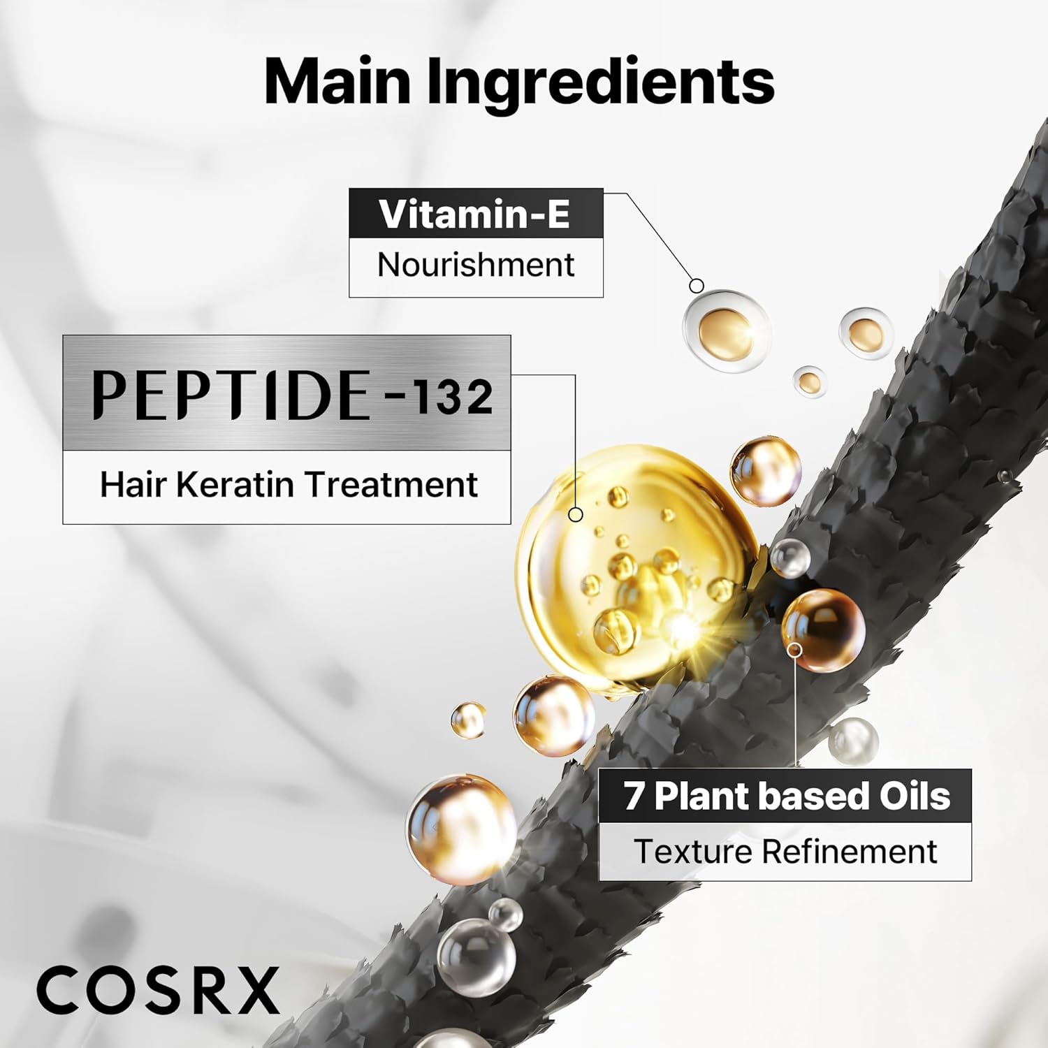 COSRX PEPTIDE-132 ULTRA PERFECT HAIR BONDING OIL SERUM 28ML