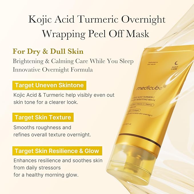 MEDICUBE KOJIC ACID TURMERIC NIGHT WRAPPING MASK 75ML