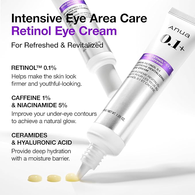 ANUA RETINOL 0.1 CAFFEINE REVITALIZING EYE CREAM 30 G