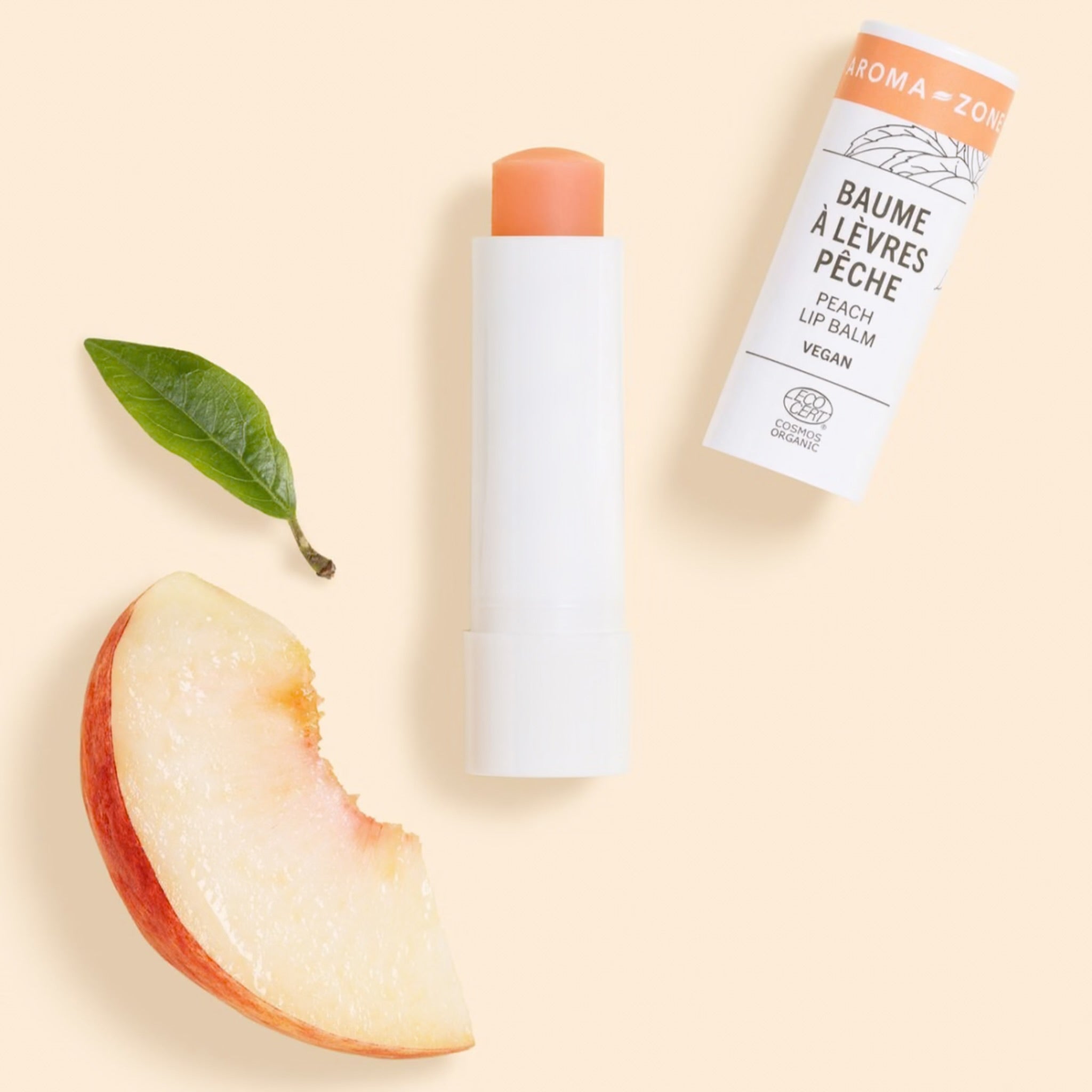 AROMA ZONE BAUME À LÈVRES BIO VEGAN PÊCHE