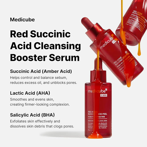 MEDICUBE 1 MINUTE RED ACNE SUCCINIC ACID PEEL 40 G