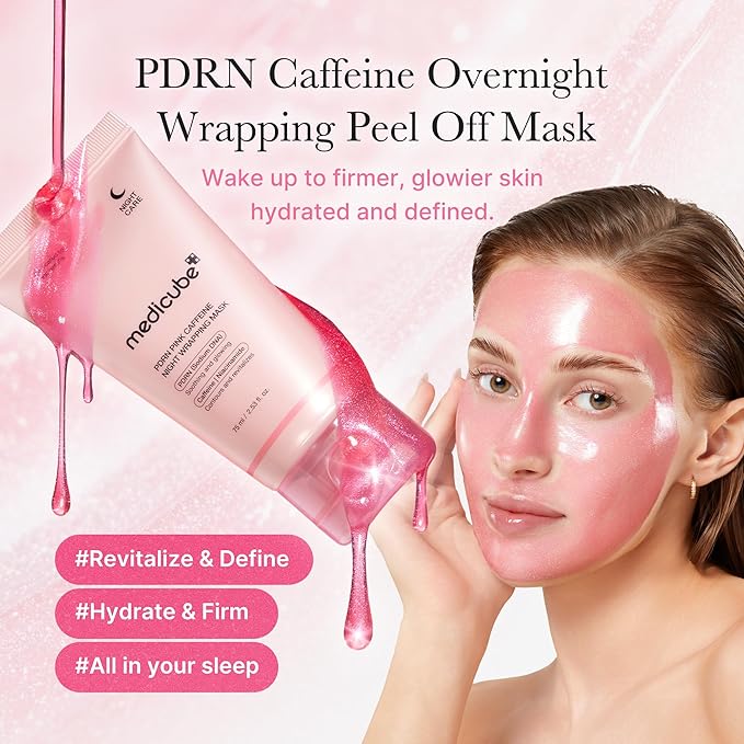 MEDICUBE PDRN PINK CAFFEINE NIGHT WRAPPING MASK 75ML