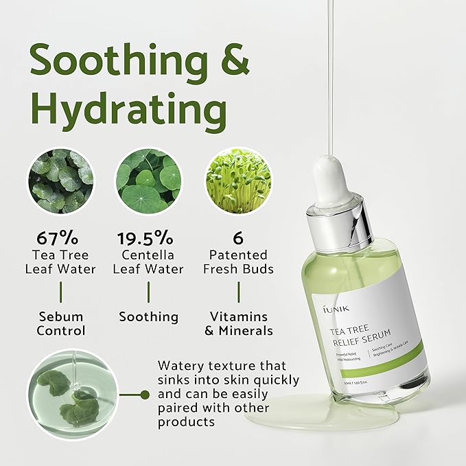 IUNIK TEA TREE RELIEF SERUM 50ML
