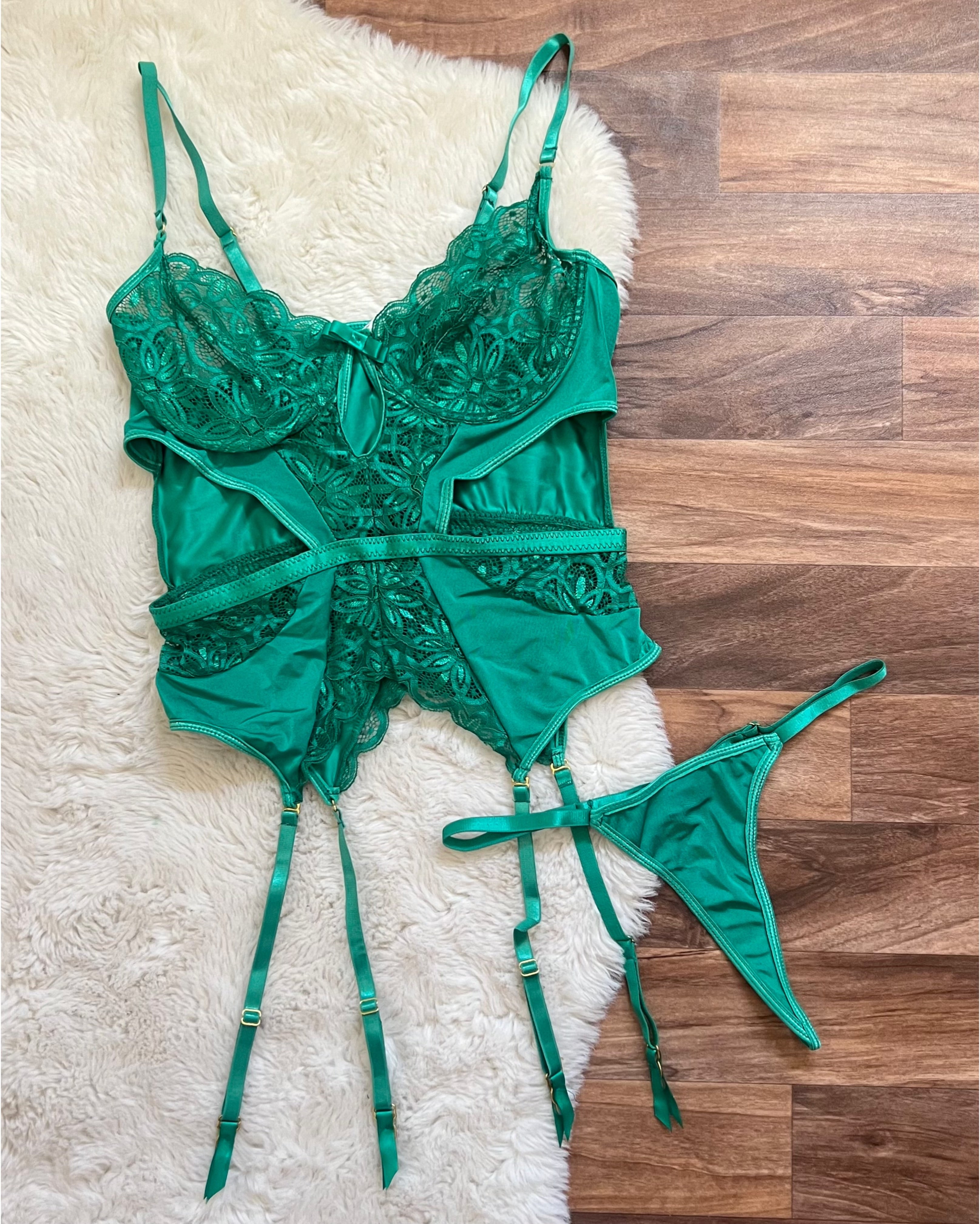 LINGERIE SHEIN SEXY EN VERT