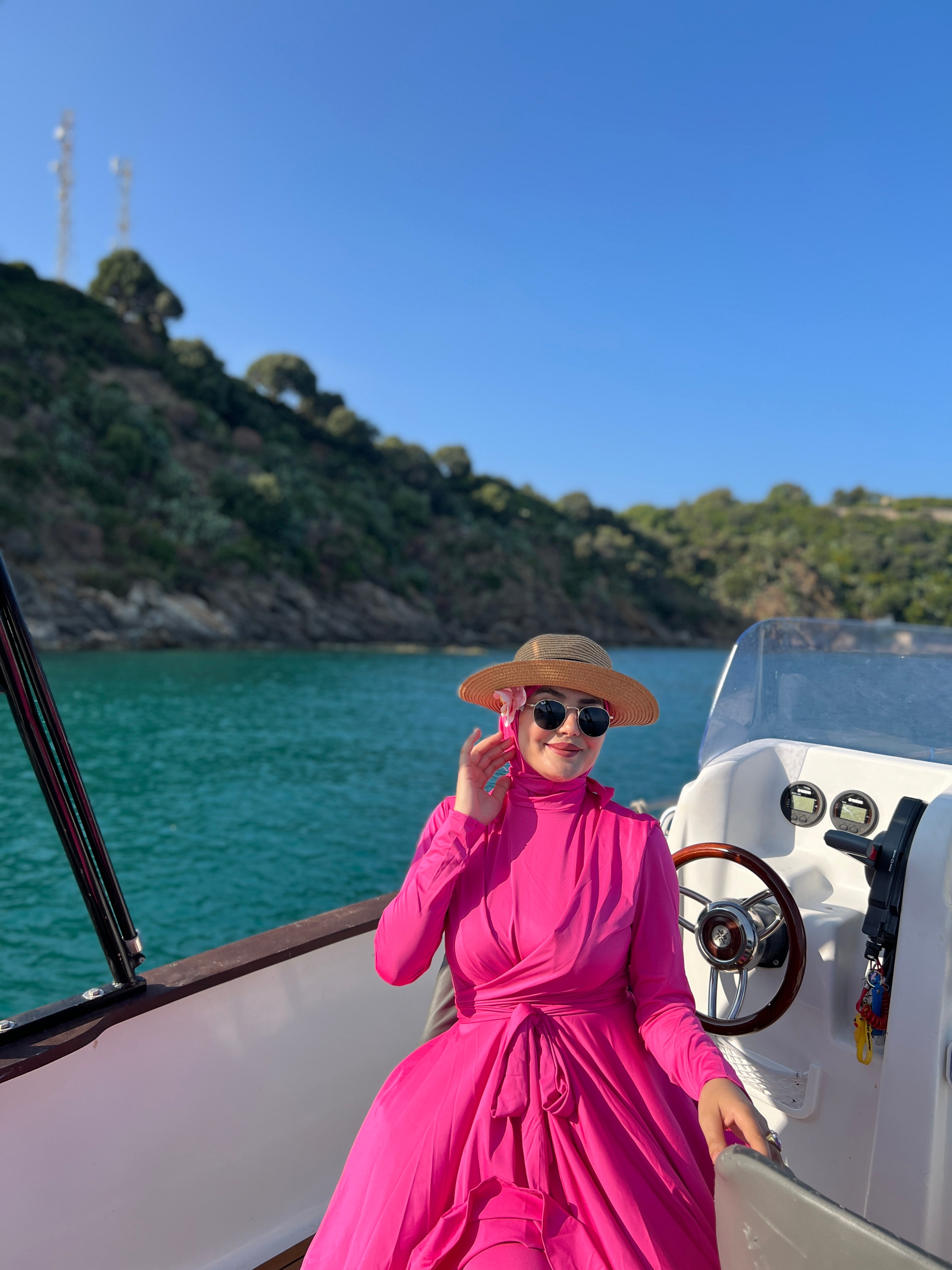 BURKINI STYLE ROBE CLOCHE EN COULEUR ROSE FUSHIA