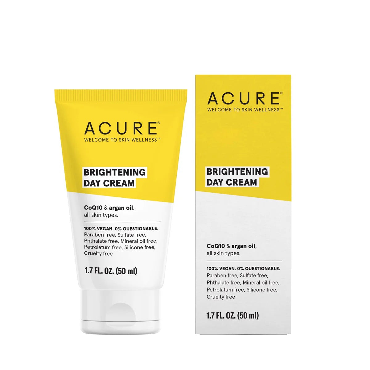 ACURE CRÉME DE JOUR ÉCLAIRCISSANTE HYDRATANTE ET PROTECTRICE 50 ML