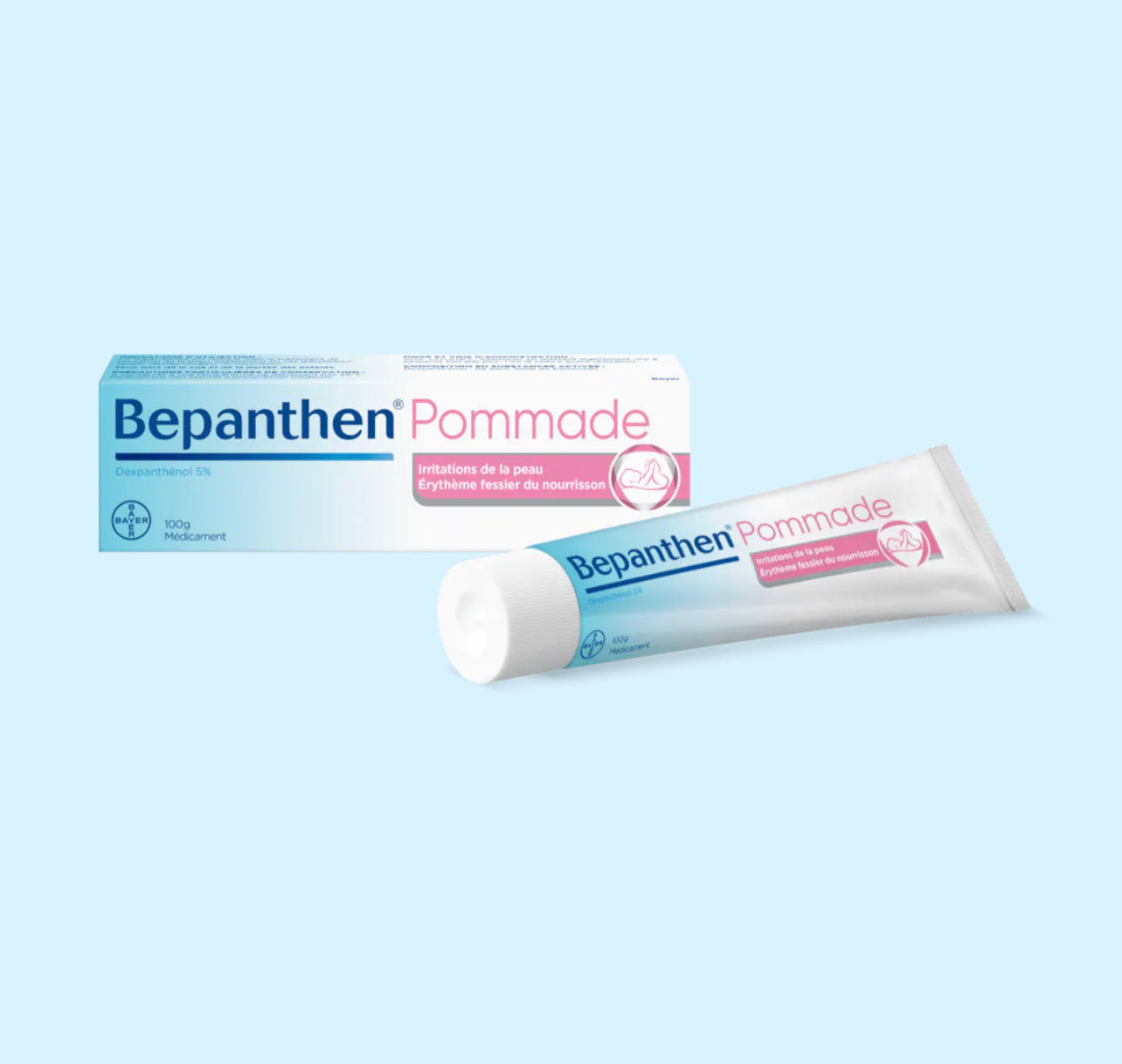 BEPANTHEN POMMADE IRRITATIONS DE LA PEAU ET ÉRYTHÈME FESSIER DU BÉBÉ 100g