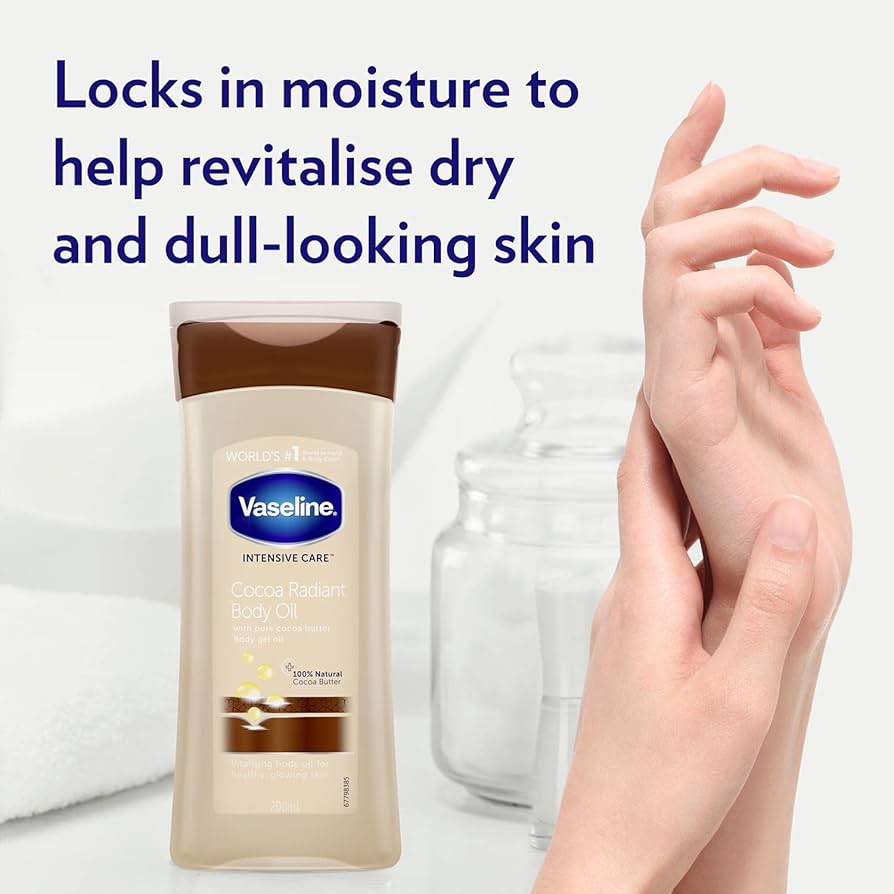 VASELINE COCOA RADIANT BODY OIL 200ML