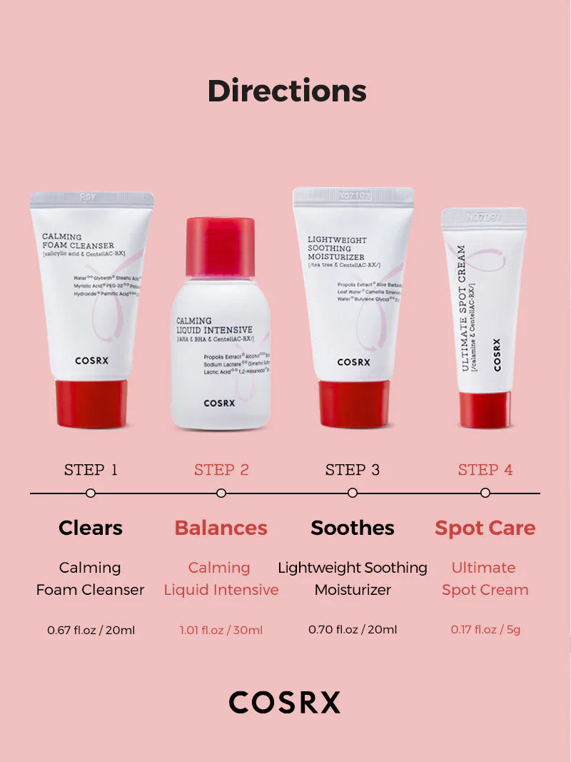 COSRX - ACNE HERO KIT INTENSIVE - DISCOVERY SET 4 STEPS