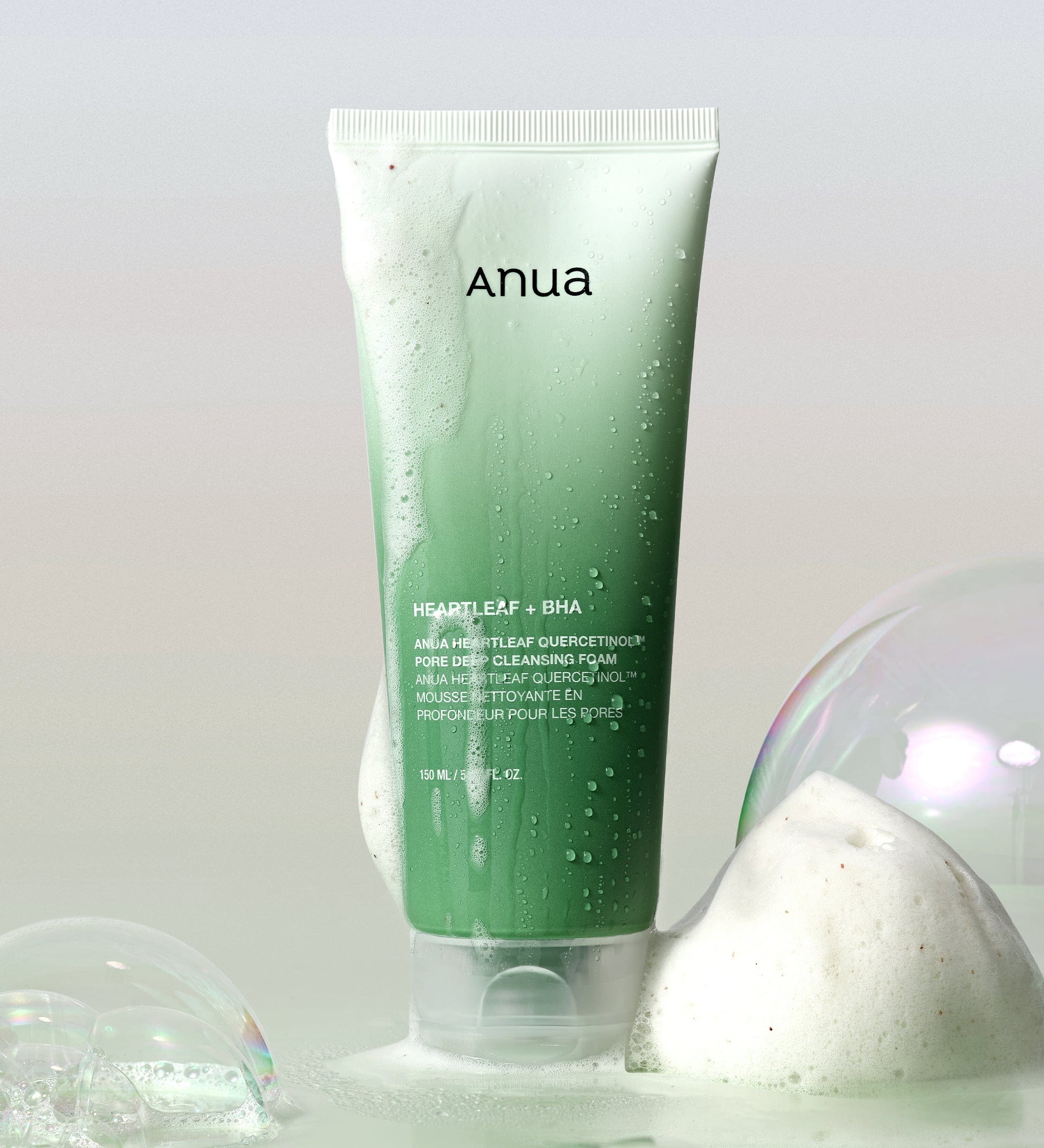 ANUA HEARTLEAF + BHA QUERCETINOL PORE DEEP CLEANSING FOAM 150ML (NEW)