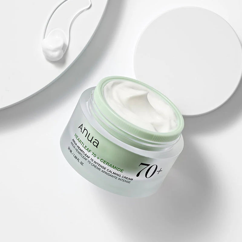ANUA HEARTLEAF 70% INTENSE CALMING CREAM POUR LES PEAUX SENSIBLES ET ACNÉINQUES 50ML (NEW)