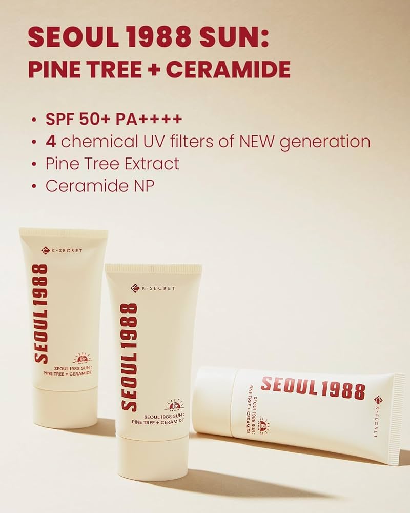 K-SECRET SEOUL 1988 SUNSCREEN PINE TREE + CERAMIDE 50 ML