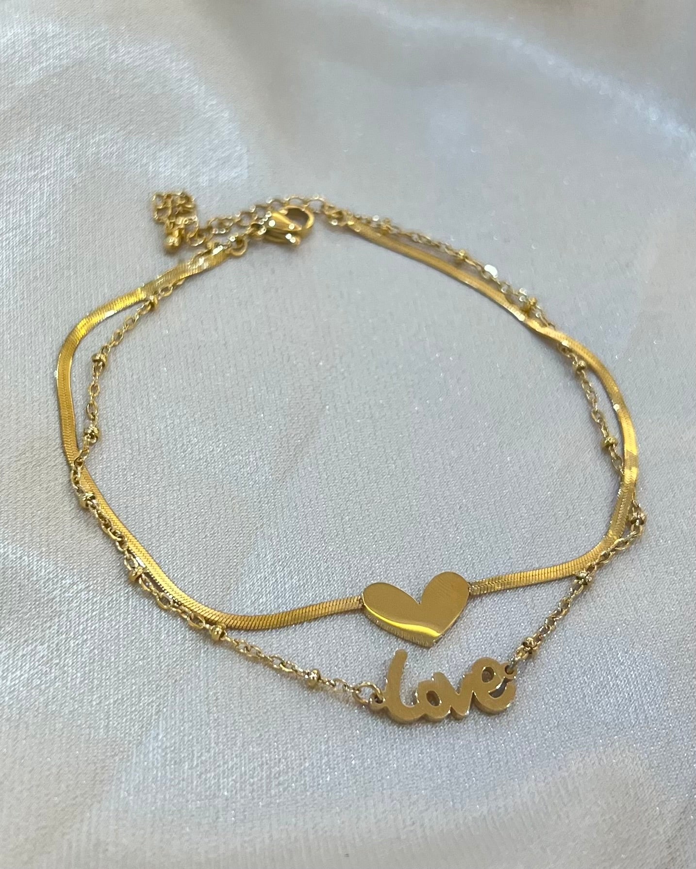 GOURMETTE LOVE EN ACIER INOXYDABLE