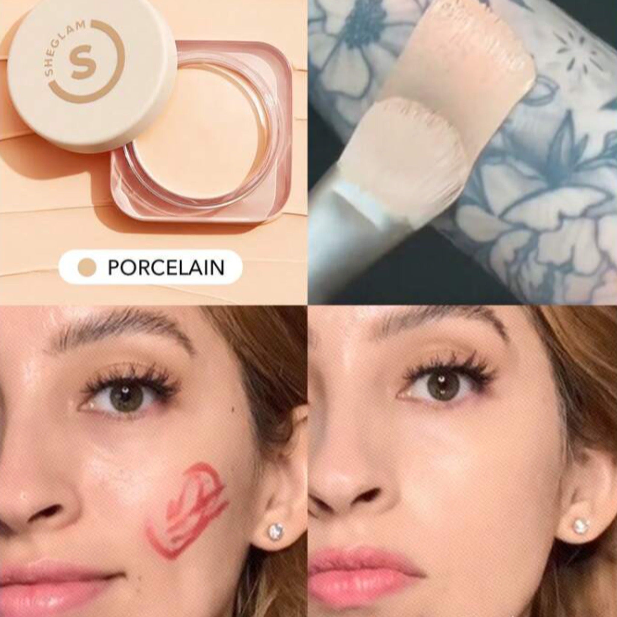 SHEGLAM BAUME FOND DE TEINT COUVRANCE TOTALE COULEUR PORCELAIN