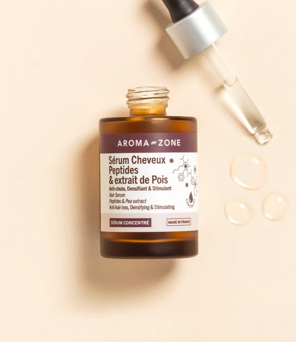 AROMA ZONE SÉRUM CHEVEUX ANTI-CHUTE PEPTIDES & EXTRAIT DE POIS 50ML