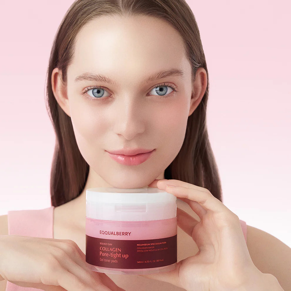 EQQUALBERRY COLLAGEN PORE-TIGHT UP GEL TONER 60 PADS 140 ML