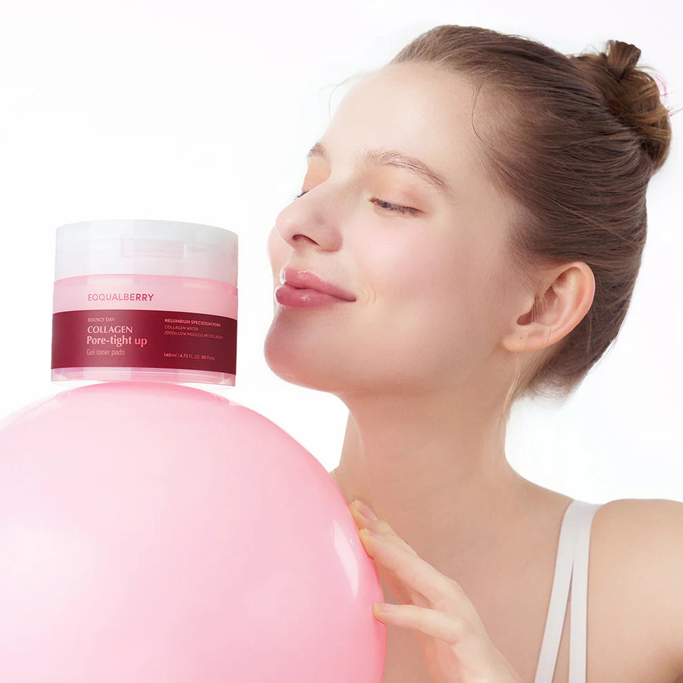 EQQUALBERRY COLLAGEN PORE-TIGHT UP GEL TONER 60 PADS 140 ML