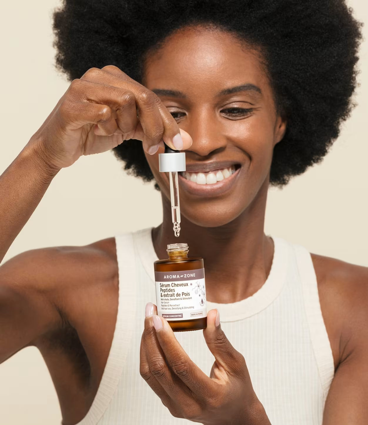 AROMA ZONE SÉRUM CHEVEUX ANTI-CHUTE PEPTIDES & EXTRAIT DE POIS 50ML