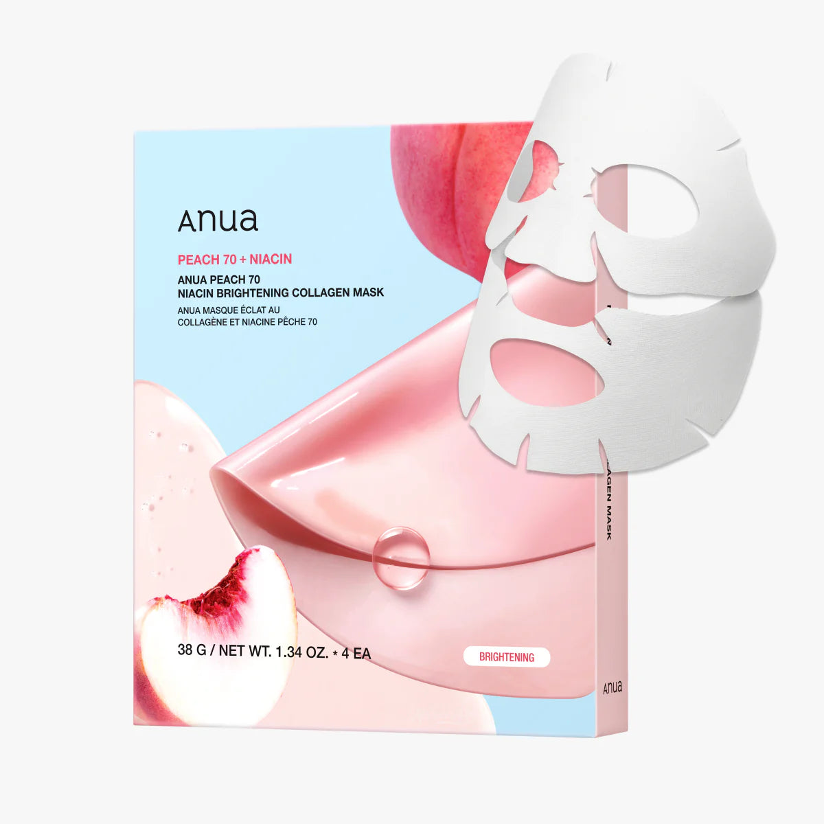 ANUA PEACH 70 NIACIN BRIGHTENING COLLAGEN MASK 30G