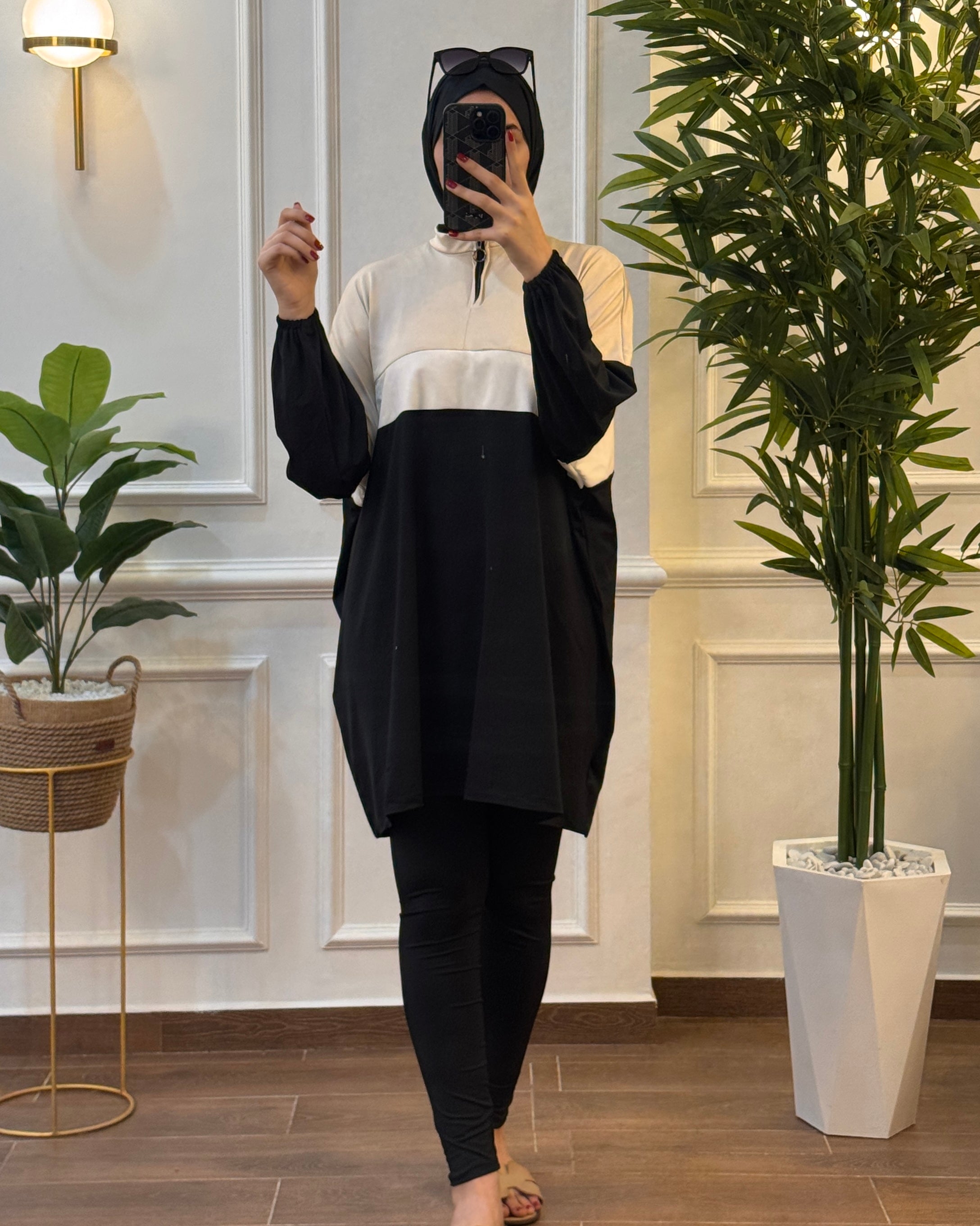 BURKINI SUMMER DION SPORT COULEUR NOIR ( 3PIÈCES ) AVEC BOURSE DE RANGEMENT