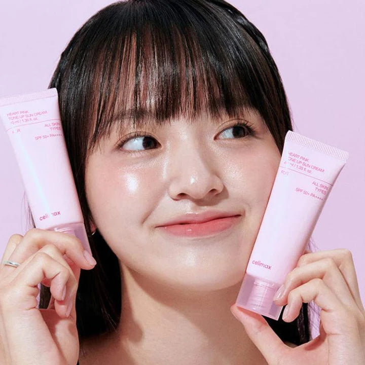 CELIMAX HEART PINK TONE UP SUN CREAM 40 ML
