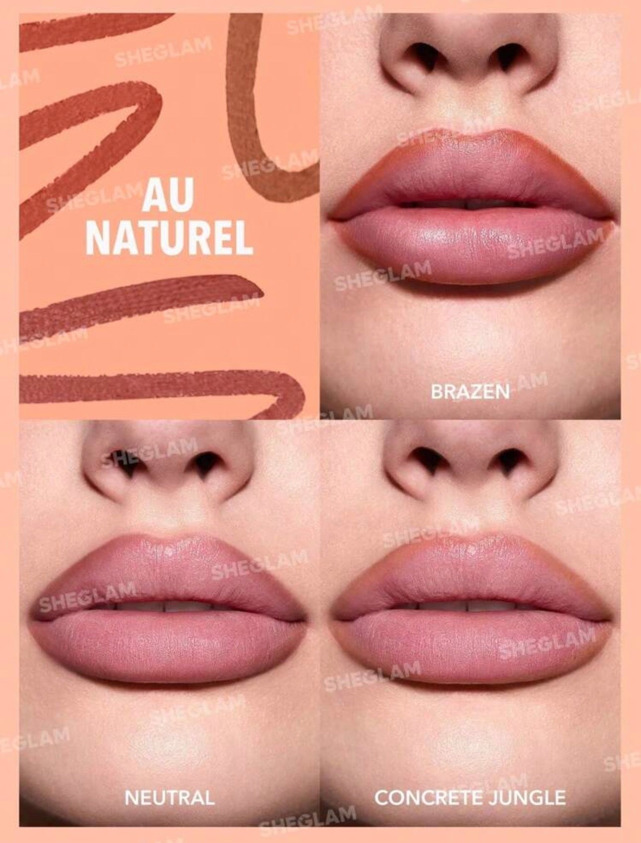 SHEGLAM NUDE ESSENTIAL LIPLINER SET ( 3 PCS )