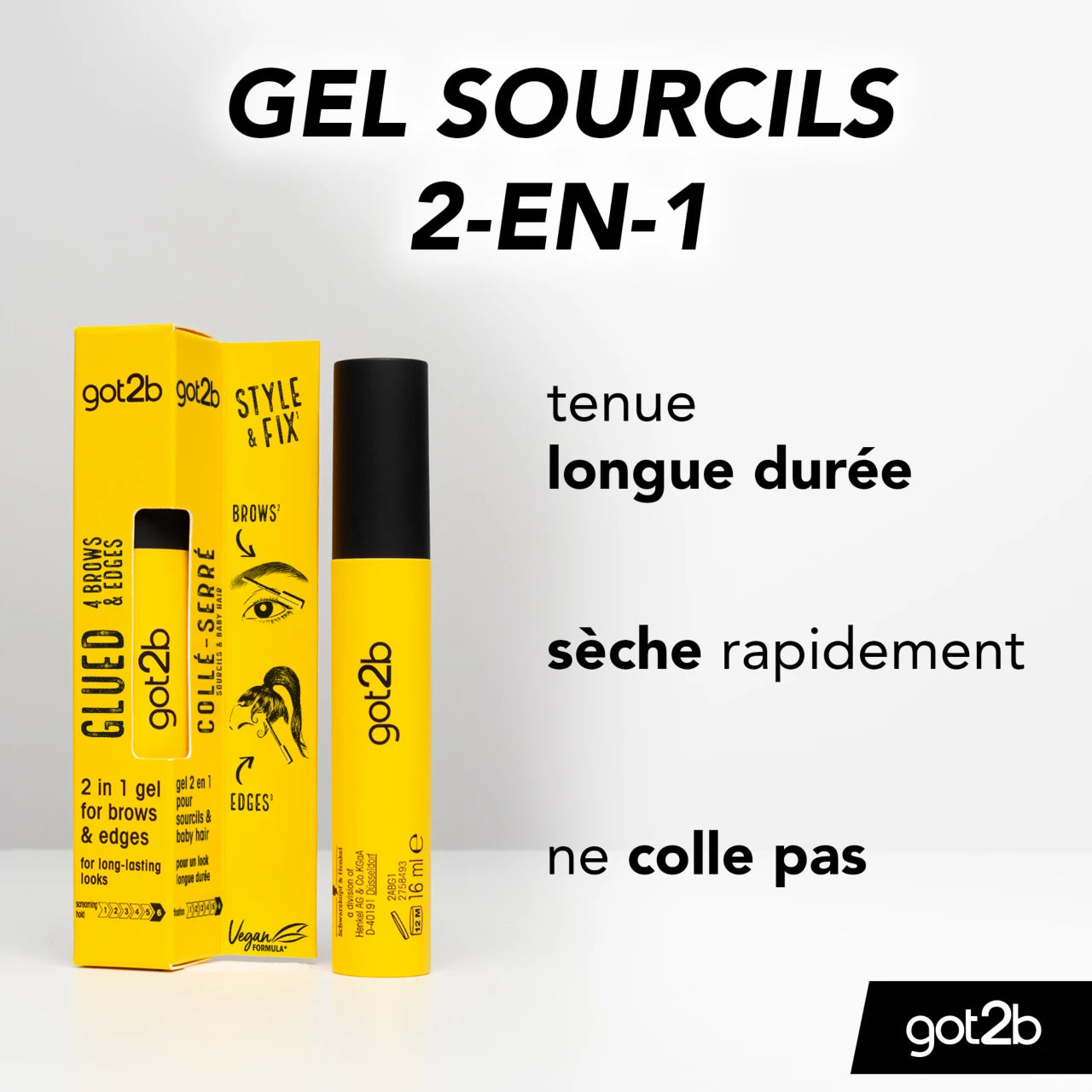GOT2BE GEL SOURCILS 2EN1 COLLÉ-SERRÉ 16 ML