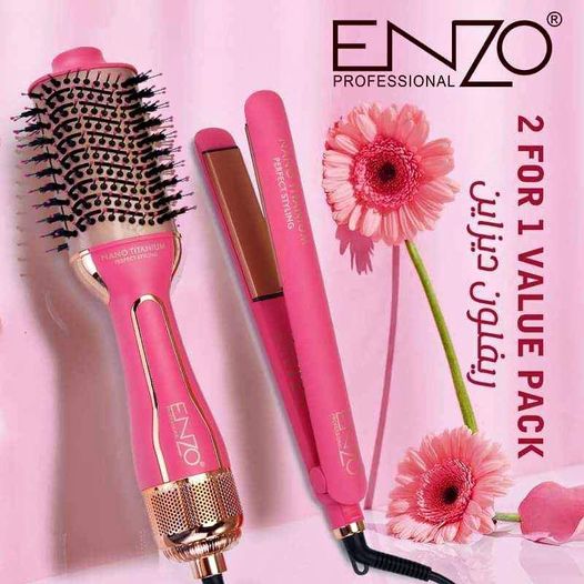 PACK 2 PIECES BROSSE SOUFLANTE + LISSEUR ENZO 510
