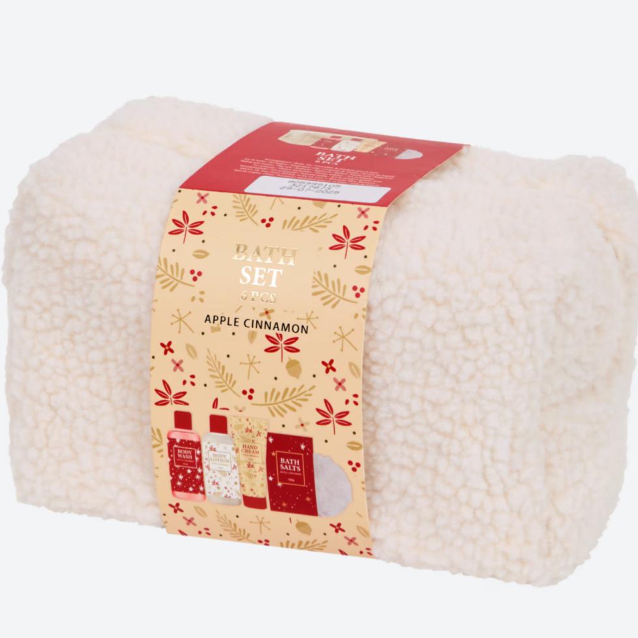 COFFRET DE BAIN CADEAU 6 PIECES AVEC TROUSSE BLANCHE