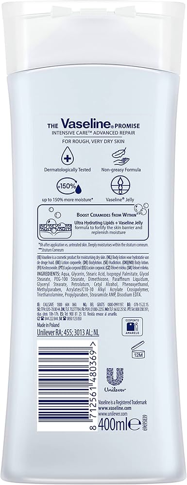 VASELINE ADVANCED REPAIR 48H DEEP MOISTURE 400ML
