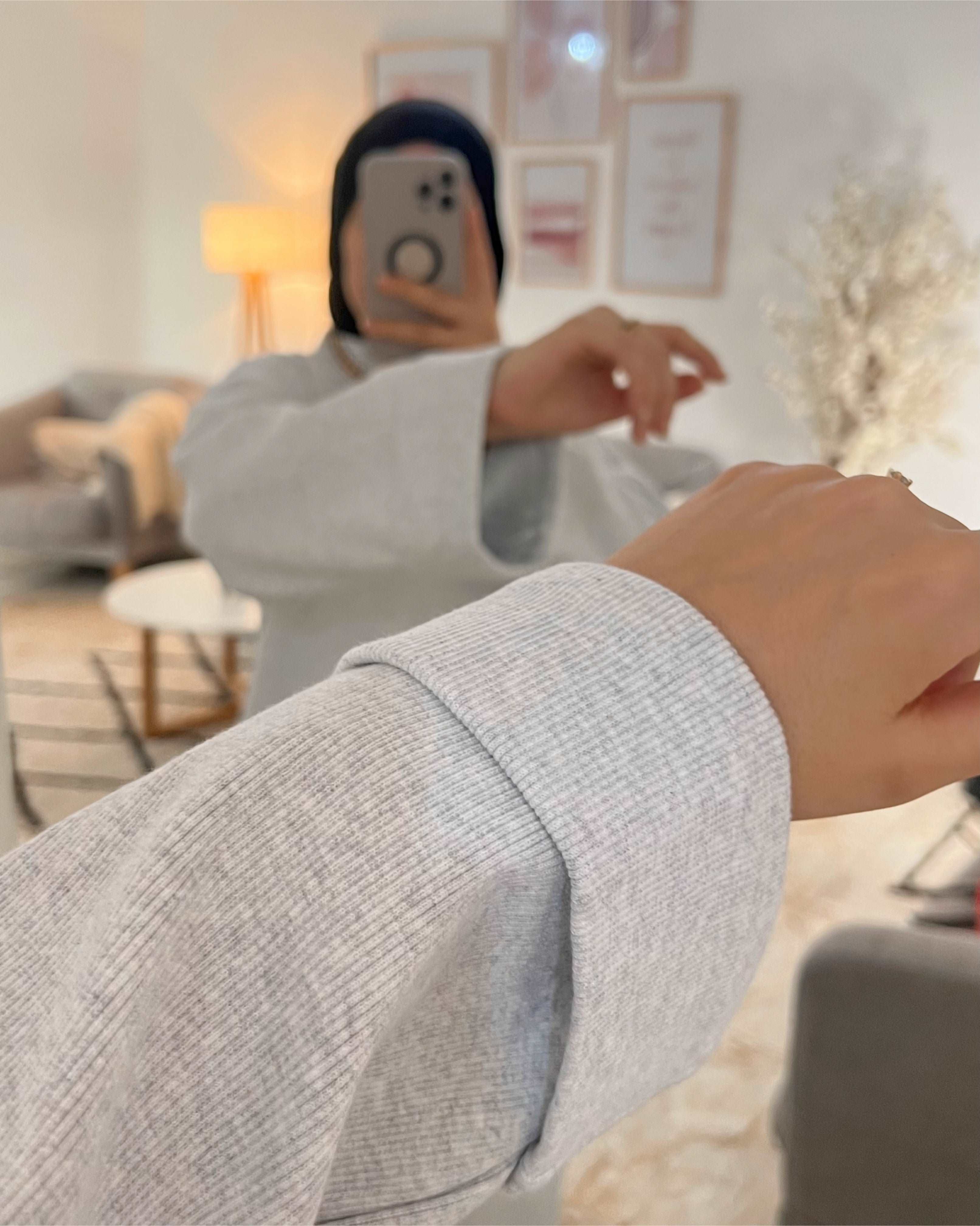 ROBE DION WINTER CHAUDE AVEC CEINTURE COULEUR GRISE