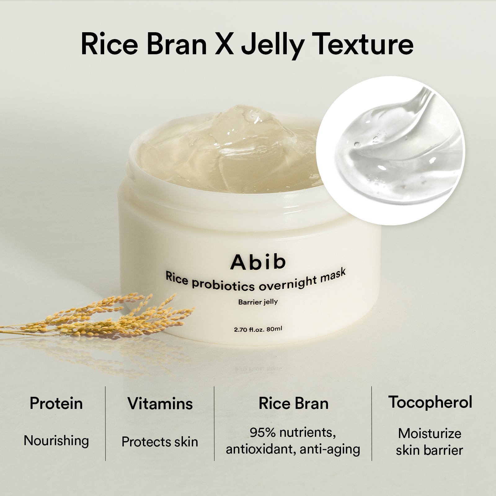 ABIB RICE PROBIOTICS OVERNIGHT MASK BARRIER JELLY 80ML