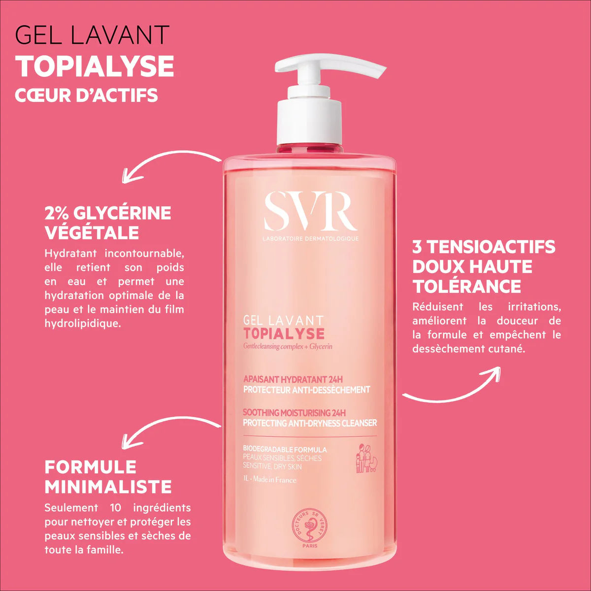 SVR TOPIALYSE GEL LAVANT 400 ML