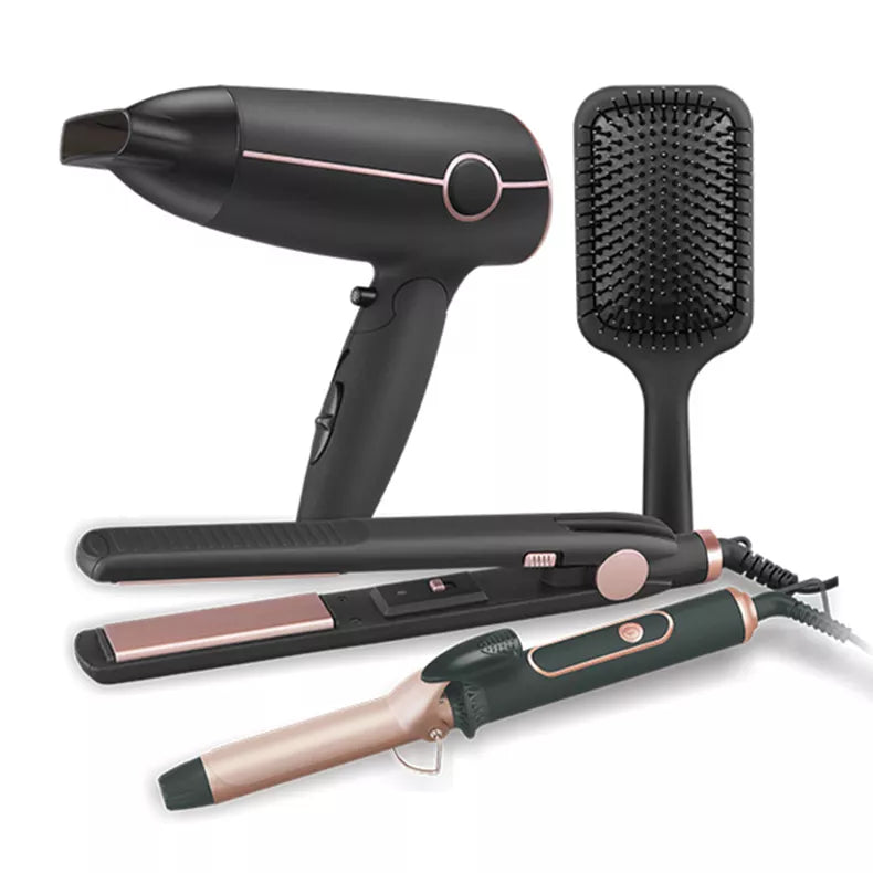 PACK ORIGINAL PROFESSIONAL KIT 4EN1 ( SÉCHOIR + BROSSE + LISSEUR + BOUCLEUR ) ENZO 6302